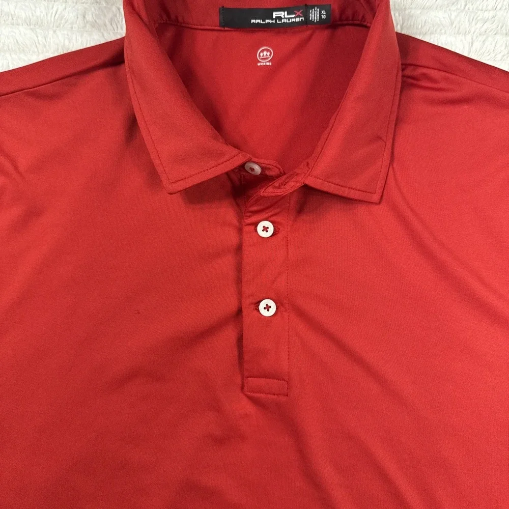 Ralph Lauren RLX Polo Red Size XL Moisture‎ Wicking Polyester